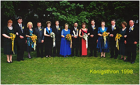 Königsthron der Schützenkompanie Spreda 1998